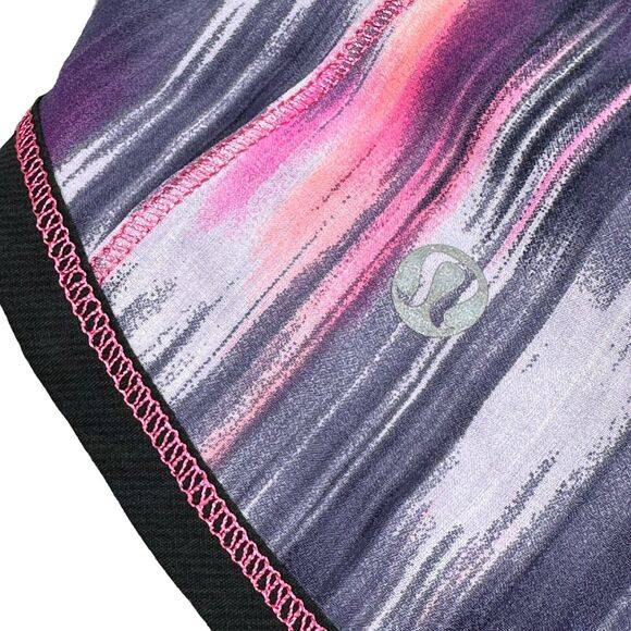 Lululemon Run Roll Down Shorts Women’s 4 Mirage Deep Indigo Polyester Pink Gray - Picture 3 of 7